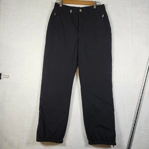VTG Bogner Ski Pant Women 10 Black Excellent Insulated Snow Gaiters Straight Leg